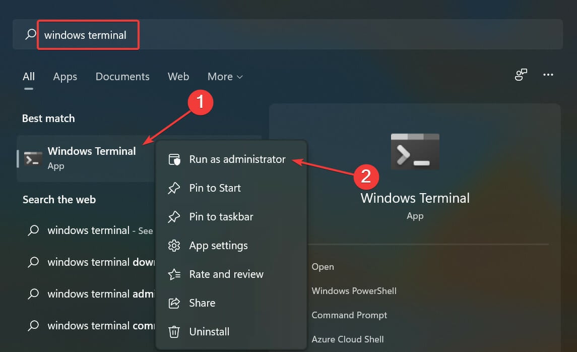 Запуск терминала от имени администратора