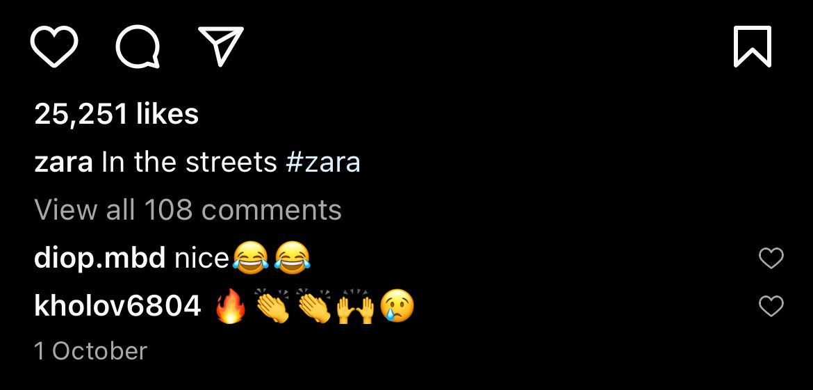 Пост Instagram с датой публикации внизу.