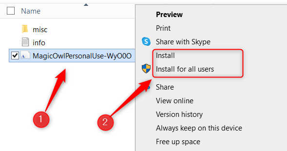 Установка шрифта в Word на Windows — меню установки
