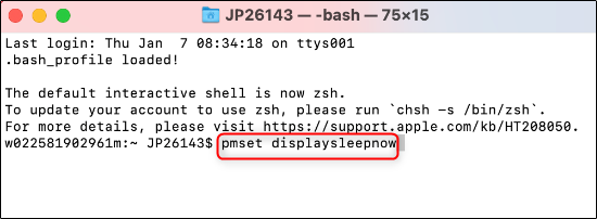 command to put mac to sleep