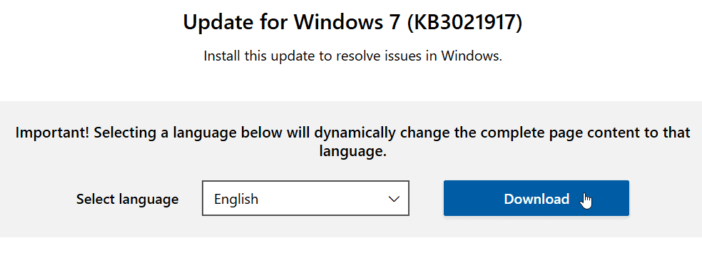 загрузка пакета Windows 7 SP1