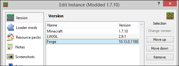 Установка Forge в MultiMC