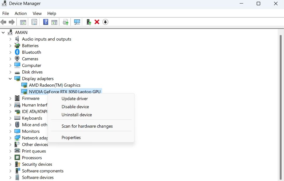Пункт Отключить устройство в Диспетчере устройств