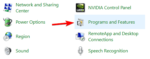 Панель управления: Раздел Программы и компоненты