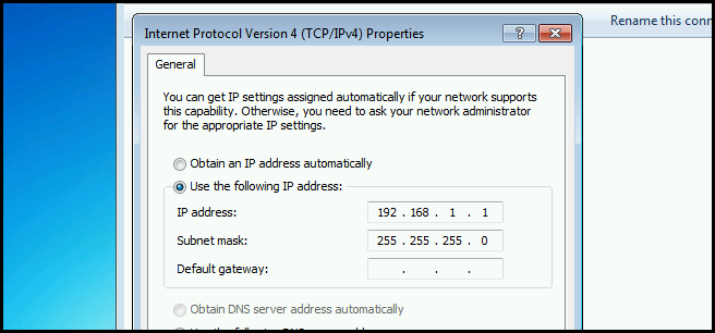 Настройка статического IP-адреса