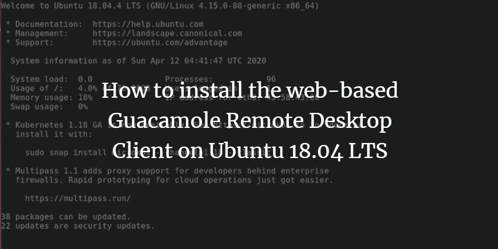 Установка Apache Guacamole на Ubuntu 18.04