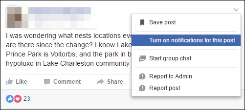 Включение уведомлений в мобильном приложении Facebook