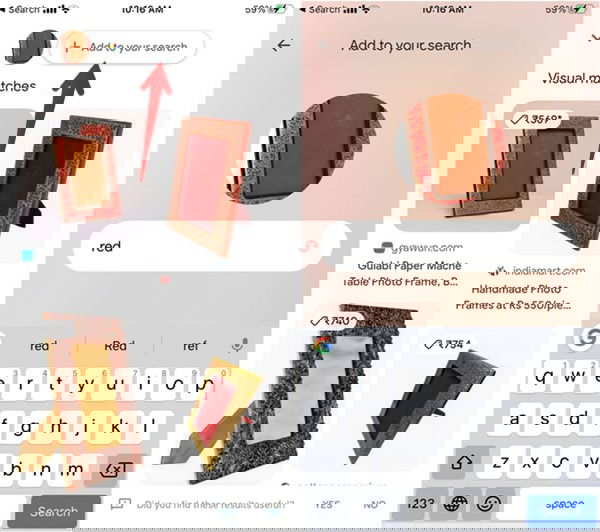 Добавление текста к запросу в Google Lens