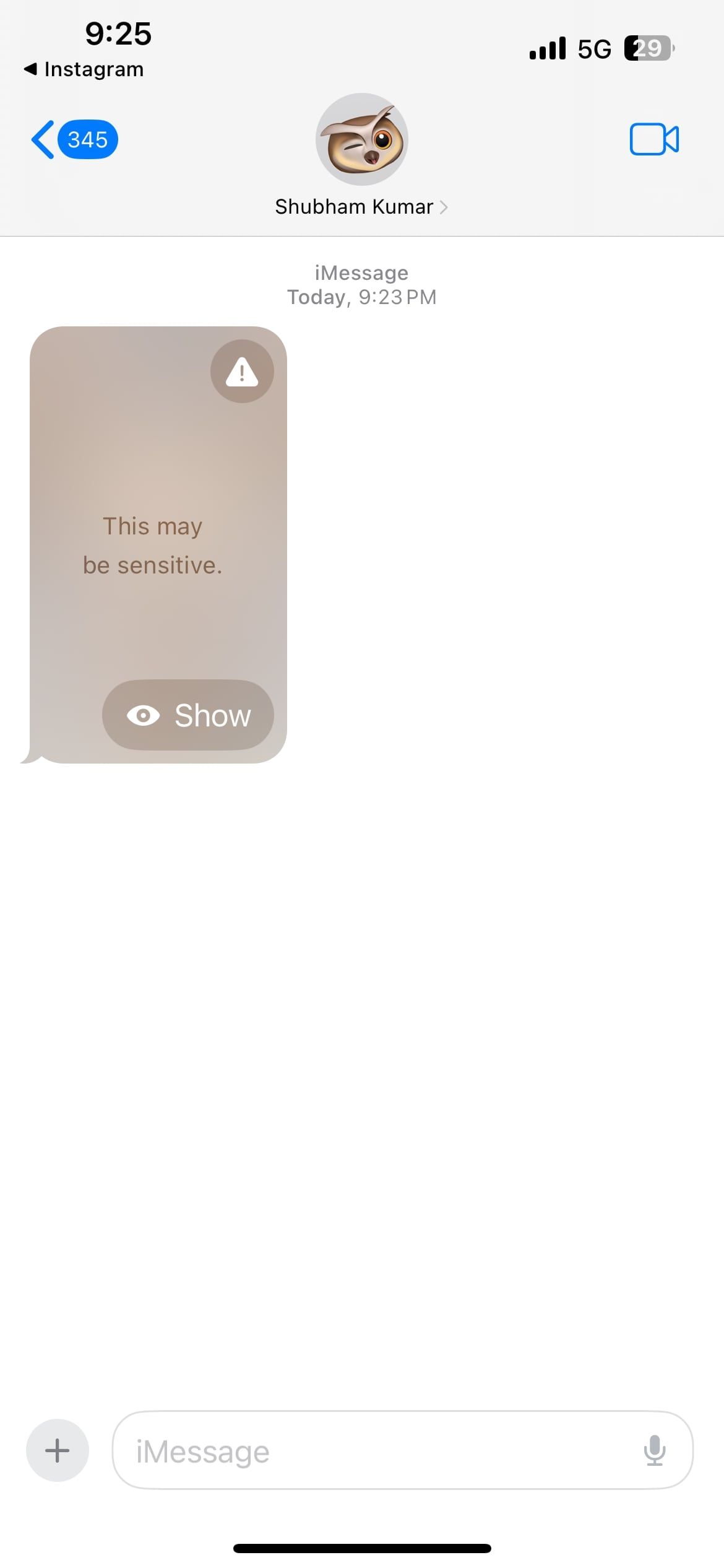 Предупреждение Это может быть чувствительное содержимое на изображении