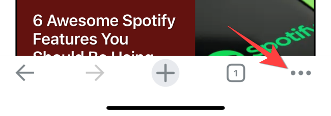 Выберите три горизонтальные точки в правом нижнем углу Chrome