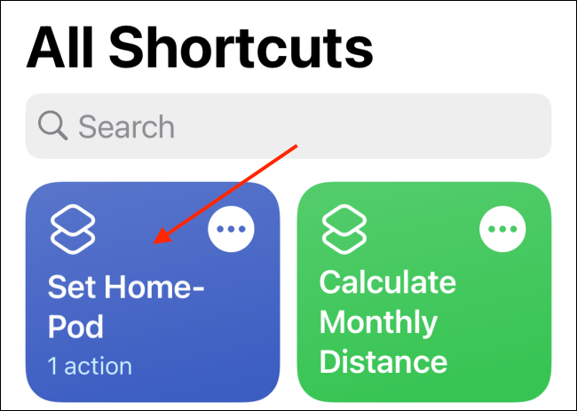 Коснитесь ярлыка, чтобы запустить