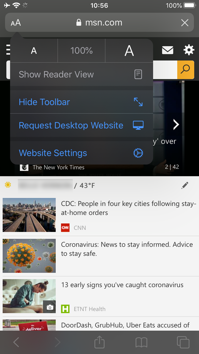 Запрос десктопной версии в Safari на iOS