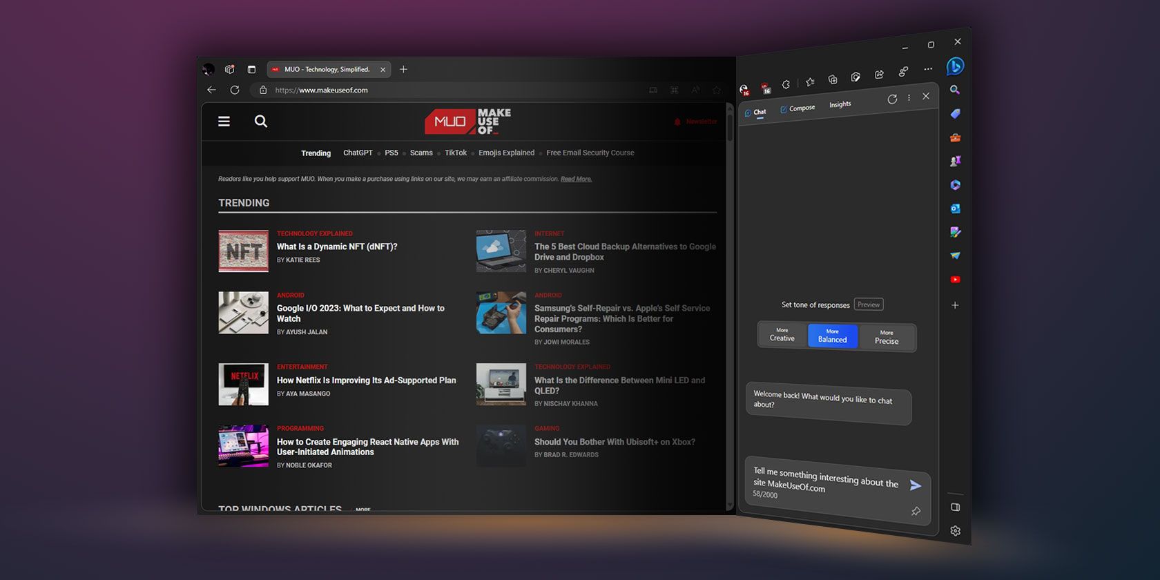 Bing AI Sidebar в Edge: практическое руководство
