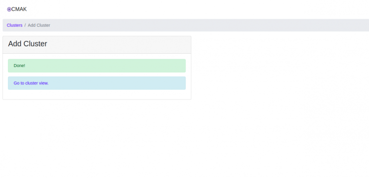 Successfully addded a cluster