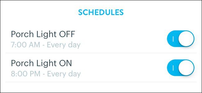 Настроить расписание для ламп в Wink