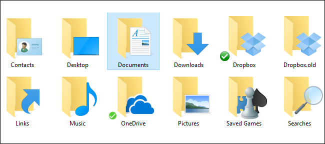 Переместить папки пользователя в Windows
