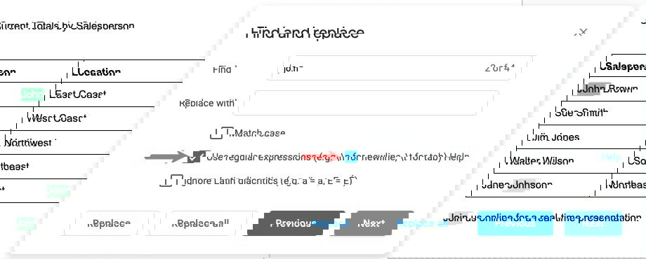 Регулярные выражения в Найти и заменить