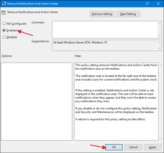 Нажмите «Включить», затем «ОК».