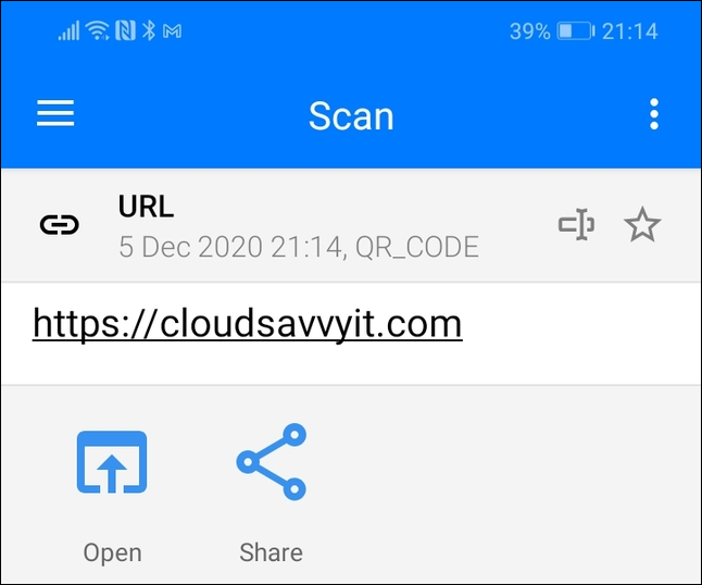 QR‑код, ведущий на веб‑страницу