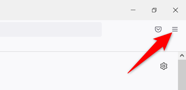 Меню с тремя горизонтальными линиями в правом верхнем углу Firefox на компьютере.