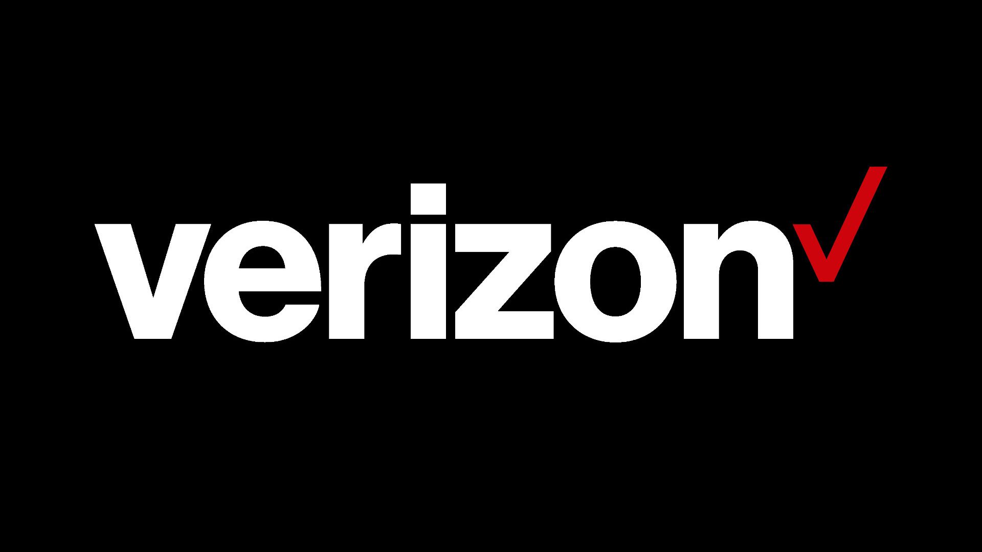 Логотип Verizon на белом фоне
