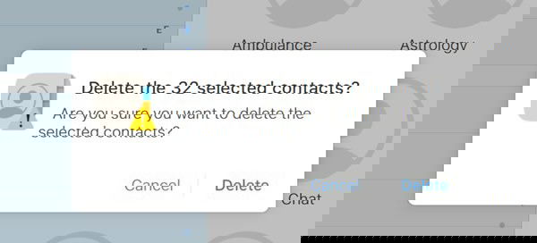 Подтверждение удаления в iCloud