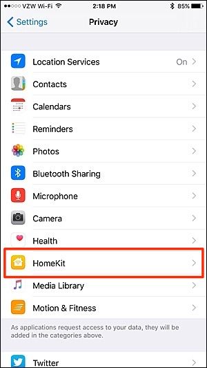 Подтверждение сброса HomeKit