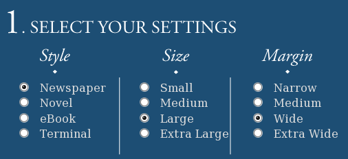 интерфейс Readability