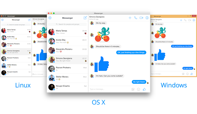 Окно Messenger For Desktop