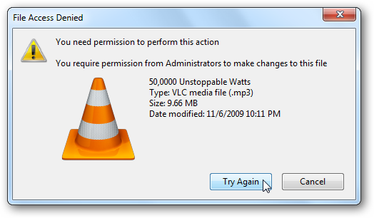 Ошибка доступа к файлу — отказ в доступе