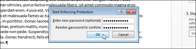 Окно применения защиты