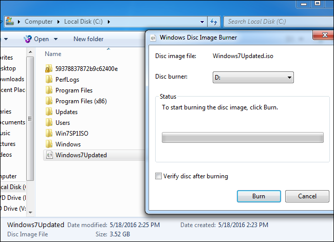 Готовый ISO можно записать на диск или создать загрузочную USB-флешку