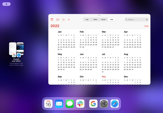 App group in the Recent Apps area