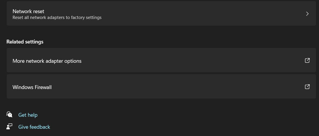 Переход к дополнительным параметрам адаптера
