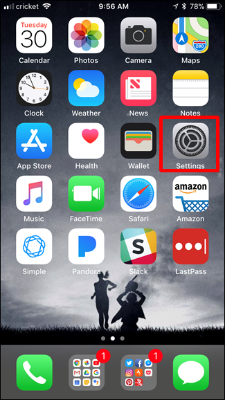 Настройки iPhone — учётные записи и пароли