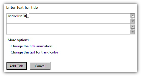 Ввод текста водяного знака в окне 'Название'