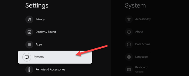 выберите систему