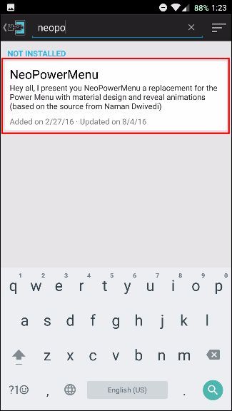 Результат поиска NeoPowerMenu в Xposed