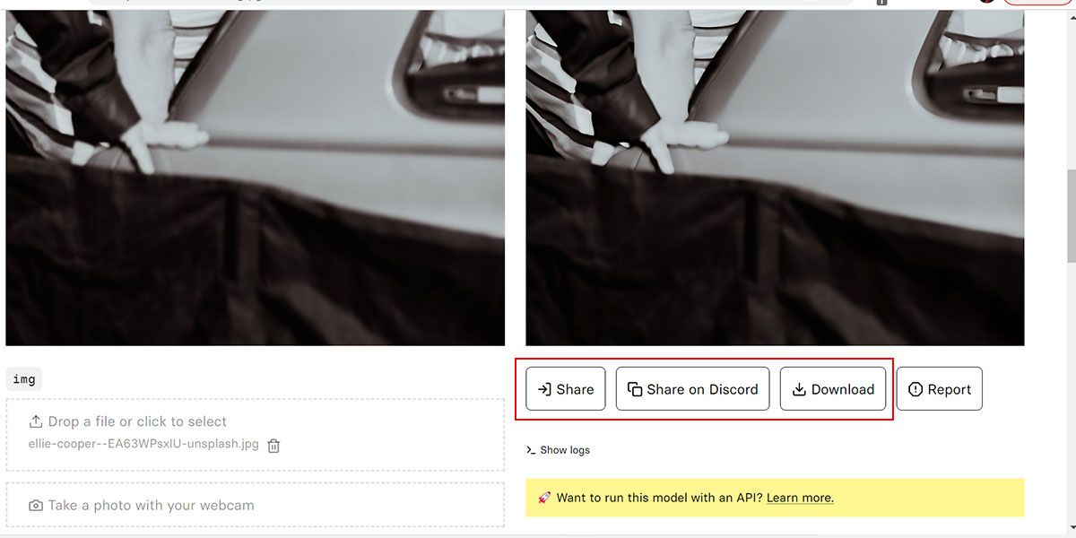 скачайте результат работы GFPGAN