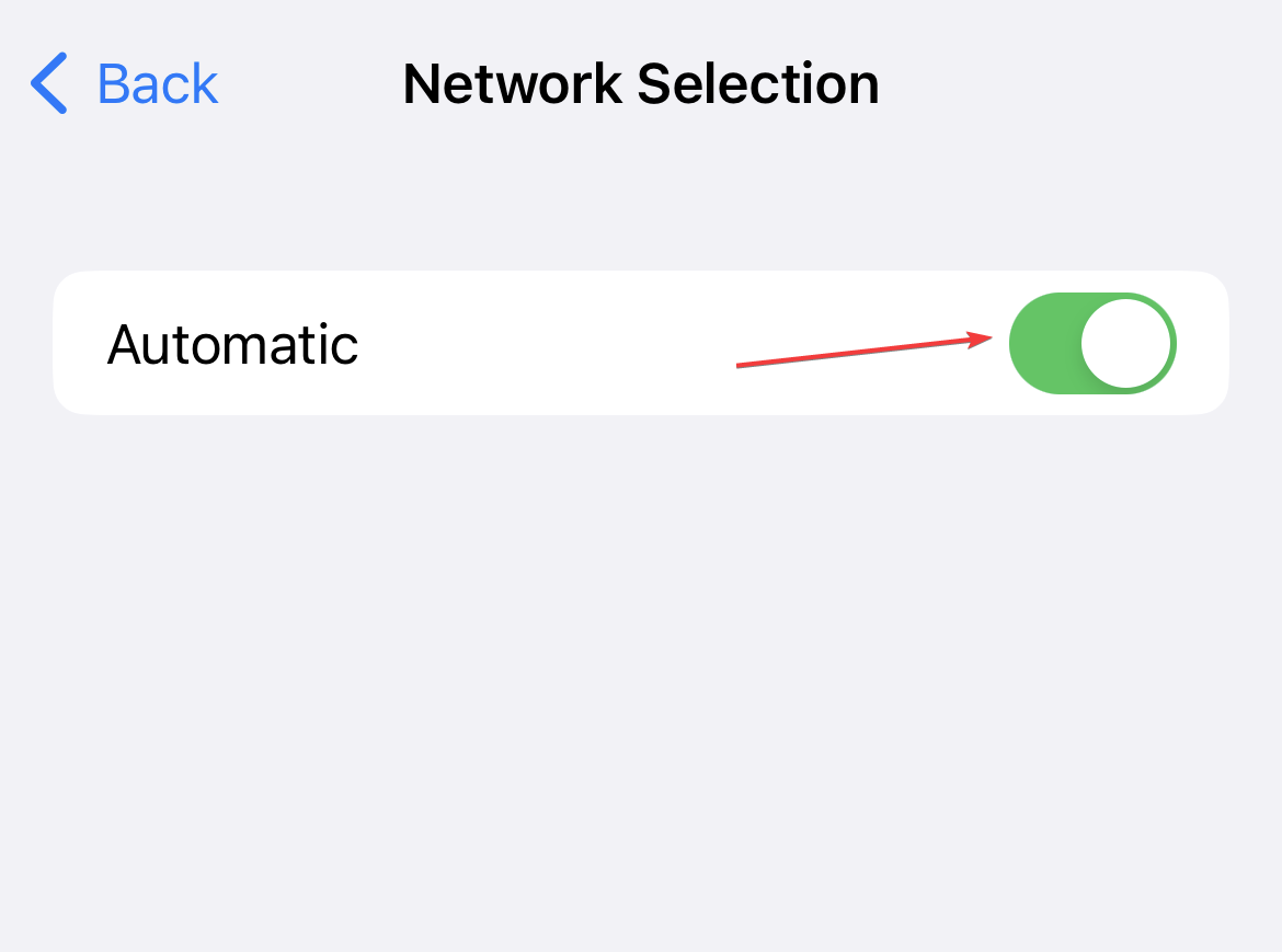 Отключение автоматического выбора сети на iPhone