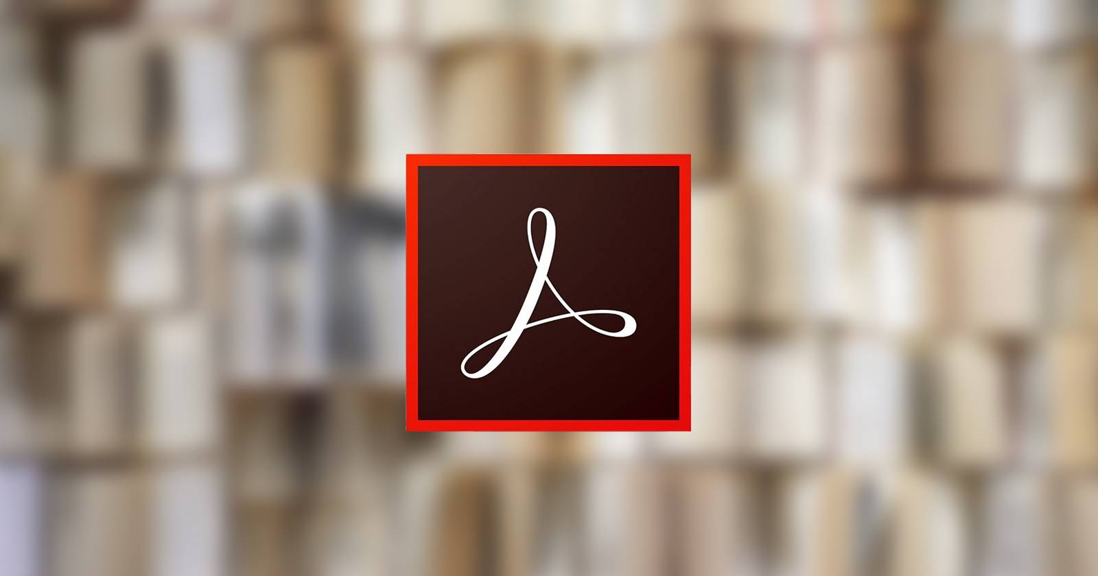 Логотип Adobe Acrobat на стене, изображение книги