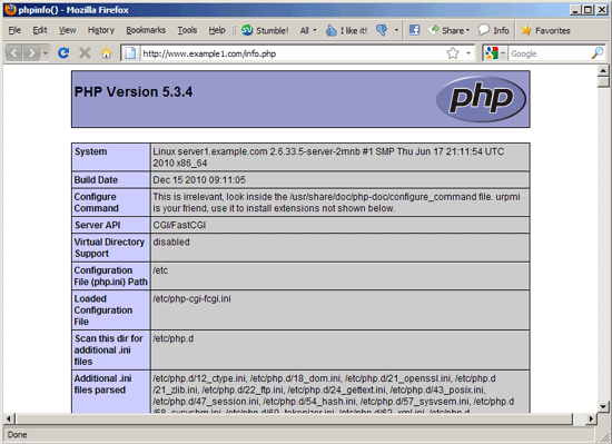 Apache2 + mod_fcgid + PHP5 на Mandriva 2010.1