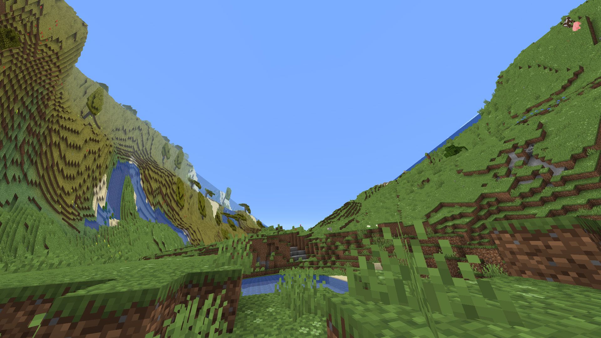 Скриншот Minecraft с Acid Shader Pack