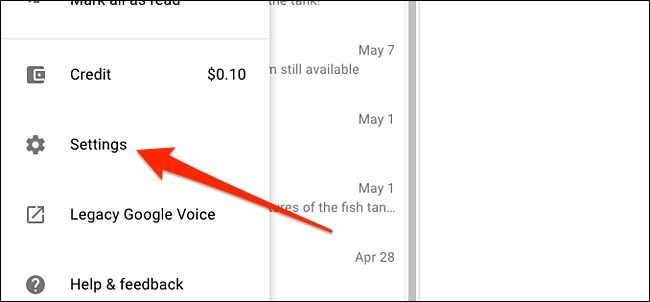 Настройки Google Voice