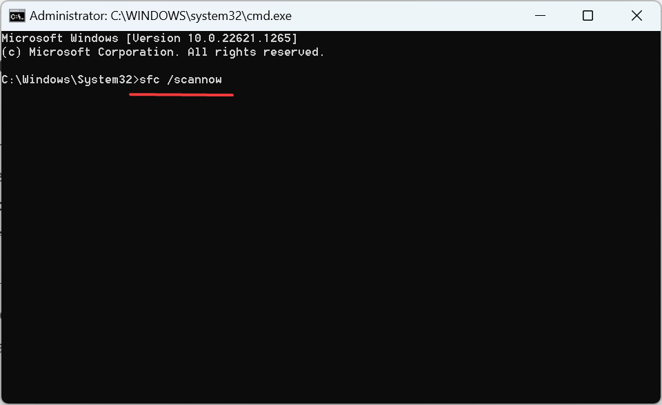 Запуск проверки SFC