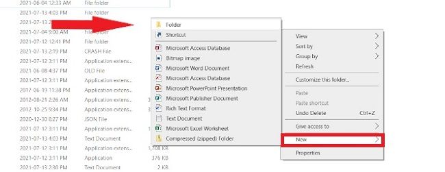 Создание новой папки в каталоге Steam