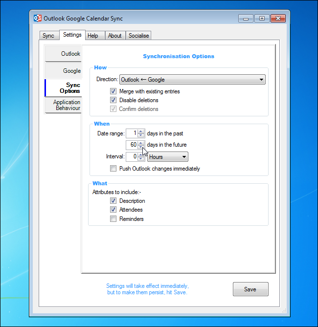 Настройка временных параметров синхронизации
