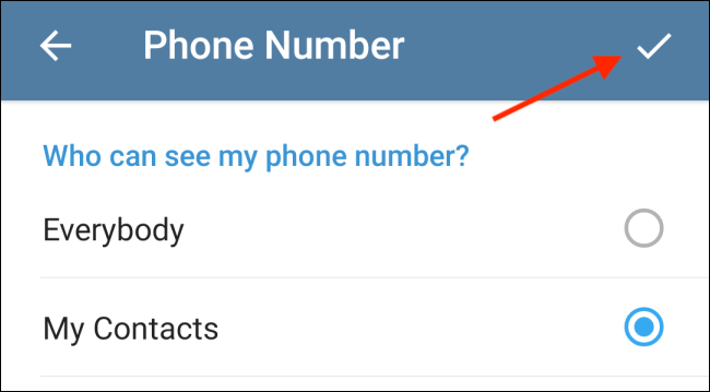 Нажмите галочку для сохранения настроек в Telegram на Android