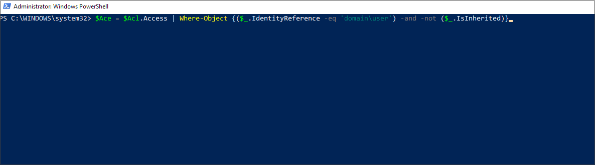 Фильтрация ACE для удаления