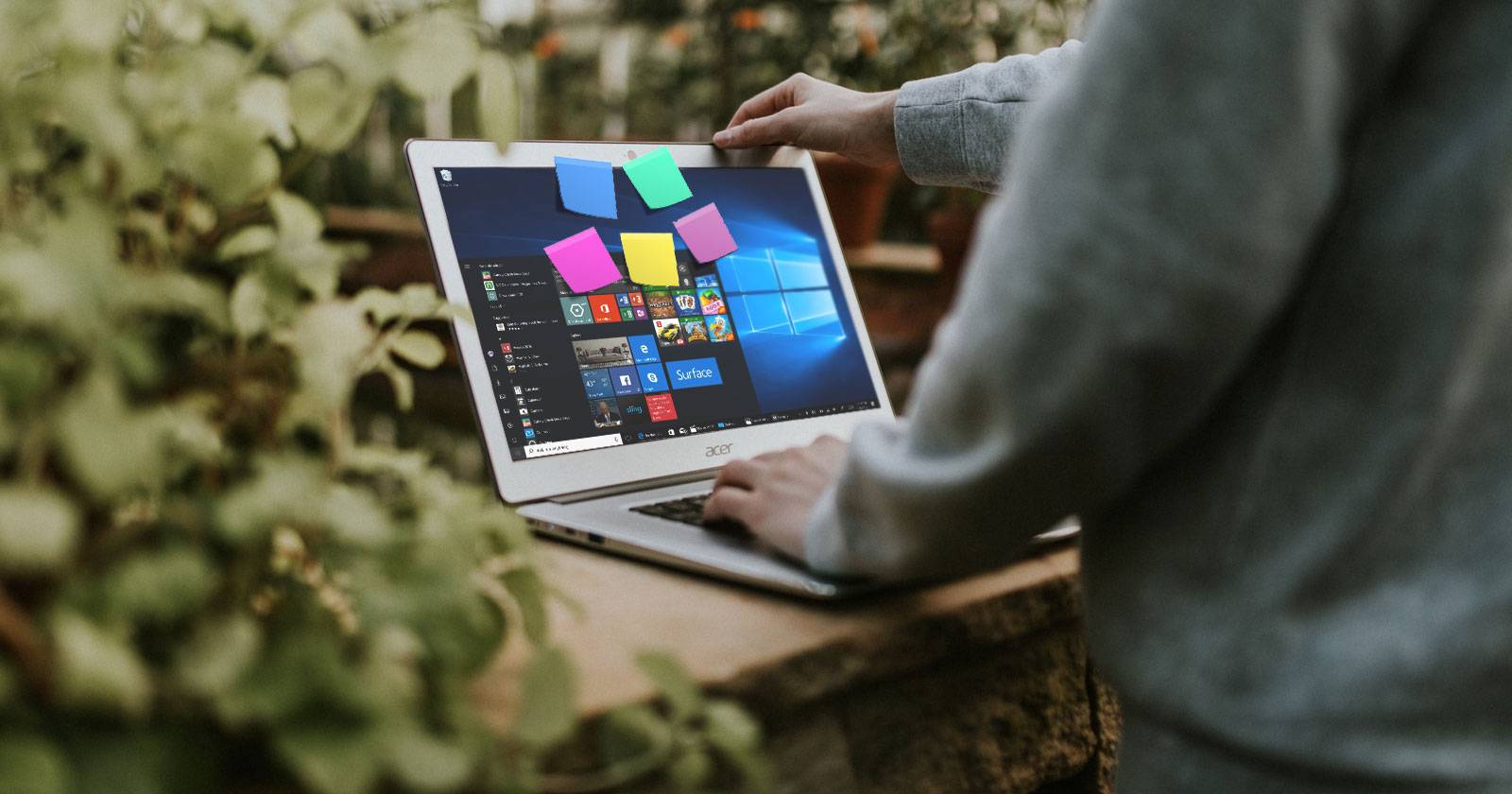 Стикеры Sticky Notes на рабочем столе Windows